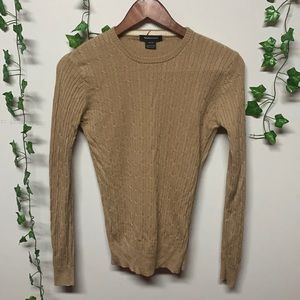 Beige Izaac Mizrahi Cashmere Sweater